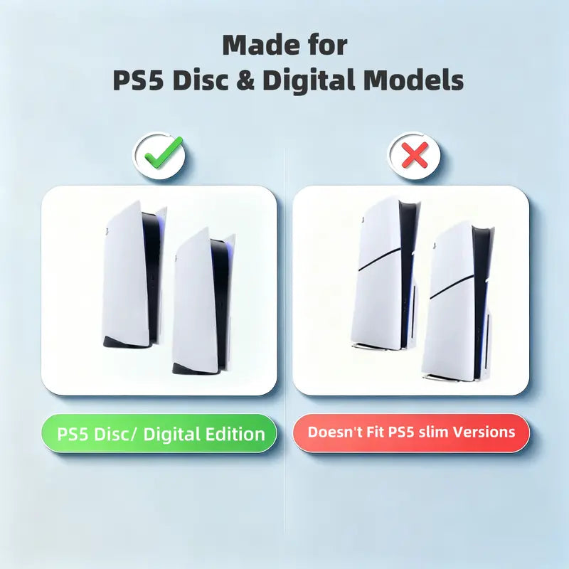 PS5 Gaming Console Portable Carry Case - Compact EVA Shell Home/Travel Luggage Organizer with 2 Controller Slots for Console & Accessories