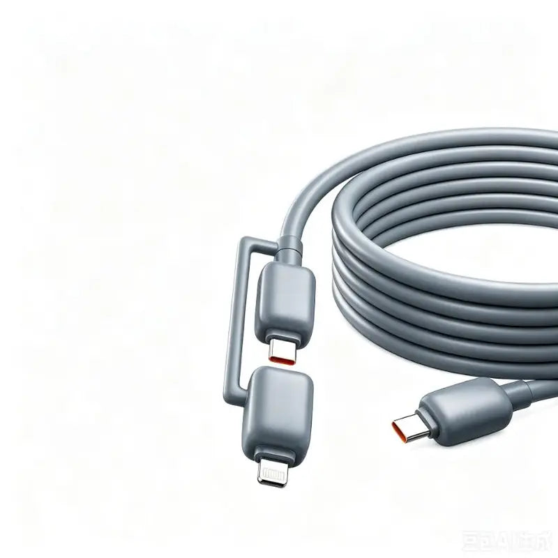 Bixora 2 in 1 USB C & Lightning Fast Charging Cable,65W USB-C 27W Lightning Charger Cord,Support Carplay & Carlife,1.5M Multi Charger Cable for Iphone Android Laptop Car Smartphone Cellphone