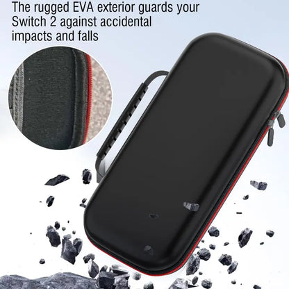 Premium Hard Shell Carrying Case for Nintendo Switch 2 (2025) – Large Capacity, Portable Travel Bag with 12 Game Slots, Screen Protector & Waterproof EVA Material