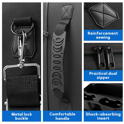 Xbox Series X Protective Hard EVA Rigid Shell Secure Carry Bag - Durable Travel Accessory, Waterproof, Shockproof, Dustproof, Lightweight, High-Capacity Luggage with Zipper for Console, Controller, Headset, Games, Cables, Father’S Day Gamer Gift