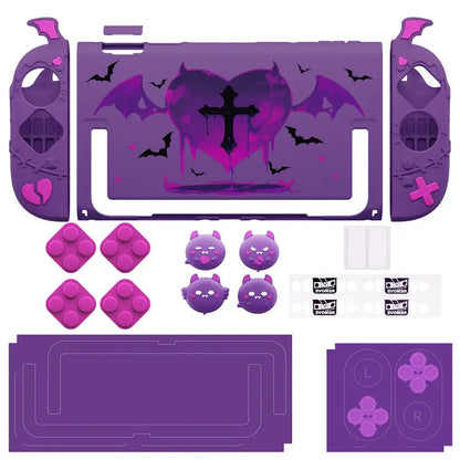 Playvital [For Nintendo Switch 2(2025 Version) ] Gothic Imp Series & Cute Demon Series Protective Case for Nintendo Switch 2, Kawaii Dockable Hard Case Shell for Switch 2 with Thumb Grips & Sticker - Black
